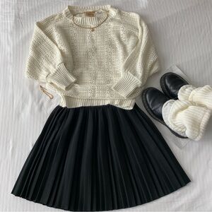 cream knit sweater
